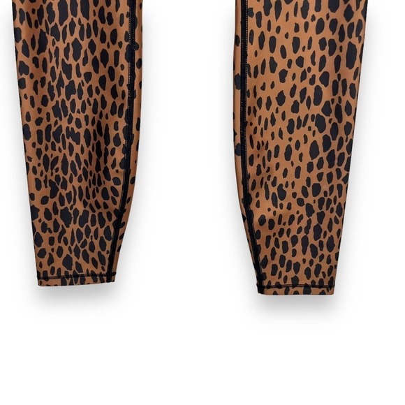 Good American Leggings Womens Small Black Cooper Cheetah High Waist Compression - Picture 7 of 12
